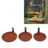 Tree Mounted Bird Feeder Tree Mounted Bird Bath Bowl with Heavy Duty Metal Ring for Backyard Terrace 3 Pot and 3 Bracket - Extra Image