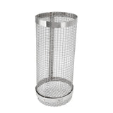 Barbecue Grilling Basket Stainless Steel Heat Resistant Rust Prevention BBQ Grill Cage with Hook for Camping Party 20cm/7.9in