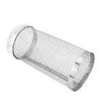 Barbecue Grilling Basket Stainless Steel Heat Resistant Rust Prevention BBQ Grill Cage with Hook for Camping Party 20cm/7.9in
