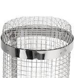 Barbecue Grilling Basket Stainless Steel Heat Resistant Rust Prevention BBQ Grill Cage with Hook for Camping Party 20cm/7.9in