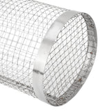 Barbecue Grilling Basket Stainless Steel Heat Resistant Rust Prevention BBQ Grill Cage with Hook for Camping Party 20cm/7.9in - Extra Image