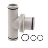 Pool Hose Adapter T Shape Threaded Pump Connector 1.5in to 1.25in Connection Hose Plunger for Pool Maintenance