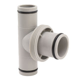 Pool Hose Adapter T Shape Threaded Pump Connector 1.5in to 1.25in Connection Hose Plunger for Pool Maintenance - Top-Down View