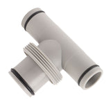Pool Hose Adapter T Shape Threaded Pump Connector 1.5in to 1.25in Connection Hose Plunger for Pool Maintenance - Close-Up Angle