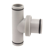 Pool Hose Adapter T Shape Threaded Pump Connector 1.5in to 1.25in Connection Hose Plunger for Pool Maintenance - Low Angle