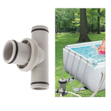Pool Hose Adapter T Shape Threaded Pump Connector 1.5in to 1.25in Connection Hose Plunger for Pool Maintenance