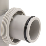 Pool Hose Adapter T Shape Threaded Pump Connector 1.5in to 1.25in Connection Hose Plunger for Pool Maintenance