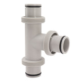 Split Swimming Pool Hose Plunger Valve 2 in 1 T Shape Hose Plunger Valve Replacement for for Filter Circulation System Pool Pump Maintenance - Side View