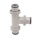 Split Swimming Pool Hose Plunger Valve 2 in 1 T Shape Hose Plunger Valve Replacement for for Filter Circulation System Pool Pump Maintenance - 45-Degree Angle