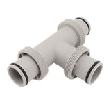 Split Swimming Pool Hose Plunger Valve 2 in 1 T Shape Hose Plunger Valve Replacement for for Filter Circulation System Pool Pump Maintenance - Close-Up Angle