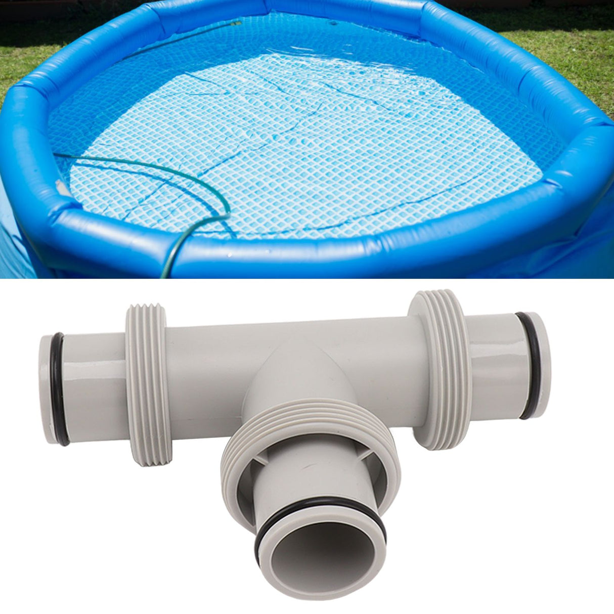Split Swimming Pool Hose Plunger Valve 2 in 1 T Shape Hose Plunger Valve Replacement for for Filter Circulation System Pool Pump Maintenance