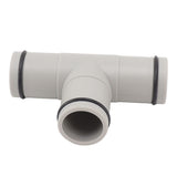 T Shape Hose Plunger Valve 1.25 Inch Plastic Dual Split Hose Plunger Valve for Above Ground Swimming Pool - Top-Down View
