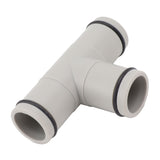 T Shape Hose Plunger Valve 1.25 Inch Plastic Dual Split Hose Plunger Valve for Above Ground Swimming Pool