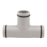 T Shape Hose Plunger Valve 1.25 Inch Plastic Dual Split Hose Plunger Valve for Above Ground Swimming Pool - Rear View