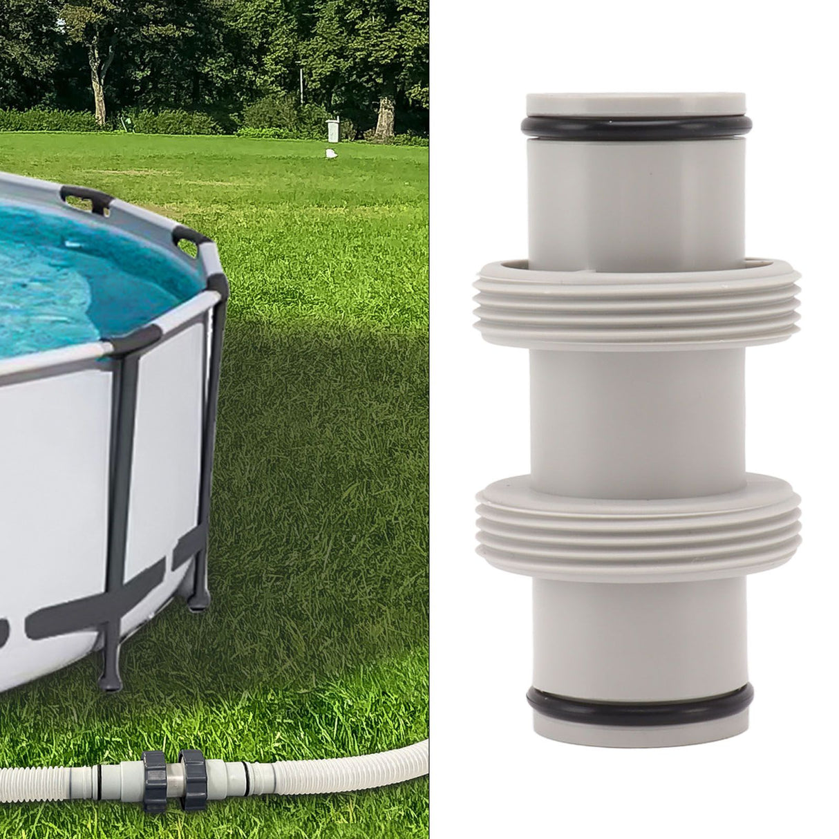 Pool Hose Adapter 1.5in to 1.5in Straight Joint Pool Hose Connector Pool Threaded Hose Connector For Intex