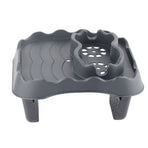 Hot Tub Table Tray with Drain Holes Anti Slip Adjustable Hot Tub Side Table for Swimming Pools SPA Bathtub Grey