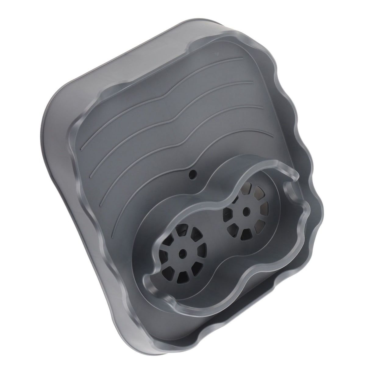 Hot Tub Table Tray with Drain Holes Anti Slip Adjustable Hot Tub Side Table for Swimming Pools SPA Bathtub Grey