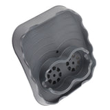 Hot Tub Table Tray with Drain Holes Anti Slip Adjustable Hot Tub Side Table for Swimming Pools SPA Bathtub Grey - Rear View