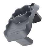 Hot Tub Table Tray with Drain Holes Anti Slip Adjustable Hot Tub Side Table for Swimming Pools SPA Bathtub Grey - Close-Up Angle