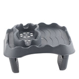 Hot Tub Table Tray with Drain Holes Anti Slip Adjustable Hot Tub Side Table for Swimming Pools SPA Bathtub Grey