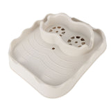 Hot Tub Table Tray with Drain Holes Anti Slip Adjustable Hot Tub Side Table for Swimming Pools SPA Bathtub Beige - Low Angle
