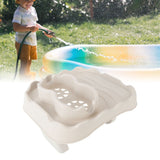 Hot Tub Table Tray with Drain Holes Anti Slip Adjustable Hot Tub Side Table for Swimming Pools SPA Bathtub Beige