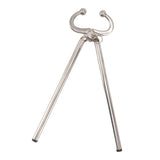 Cow Nose Plier Stainless Steel Automatic Locking Bull Cattle Nose Ring Pliers for Farm Ranch - 45-Degree Angle