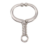 Cattle Nose Ring Durable Stainless Steel Cattle Ring Spherical Cattle Ring Clamp Traction for Home Farm HL Q4D - Side View