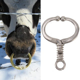Cattle Nose Ring Durable Stainless Steel Cattle Ring Spherical Cattle Ring Clamp Traction for Home Farm HL Q4D - Extra Image