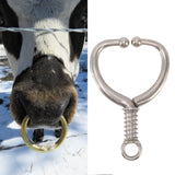 Cattle Nose Ring Durable Stainless Steel Cattle Ring Spherical Cattle Ring Clamp Traction for Home Farm HL Q4E - Extra Image
