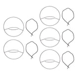 5pcs Hanging Planter Holder Rust Proof Decorative Metal Hanging Flower Pot Basket for Living Room Indoor Garden Balcony - Front View