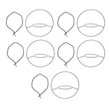 5pcs Hanging Planter Holder Rust Proof Decorative Metal Hanging Flower Pot Basket for Living Room Indoor Garden Balcony - Top-Down View