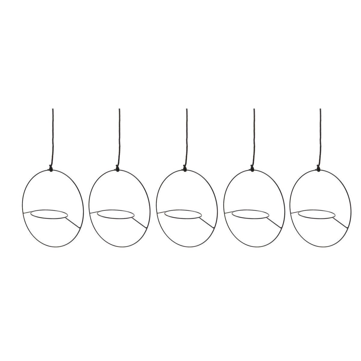5pcs Hanging Planter Holder Rust Proof Decorative Metal Hanging Flower Pot Basket for Living Room Indoor Garden Balcony