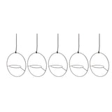 5pcs Hanging Planter Holder Rust Proof Decorative Metal Hanging Flower Pot Basket for Living Room Indoor Garden Balcony - 45-Degree Angle