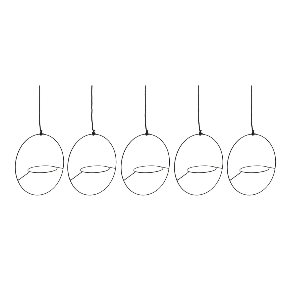 5pcs Hanging Planter Holder Rust Proof Decorative Metal Hanging Flower Pot Basket for Living Room Indoor Garden Balcony