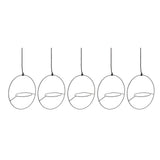 5pcs Hanging Planter Holder Rust Proof Decorative Metal Hanging Flower Pot Basket for Living Room Indoor Garden Balcony