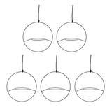 5pcs Hanging Planter Holder Rust Proof Decorative Metal Hanging Flower Pot Basket for Living Room Indoor Garden Balcony - Low Angle