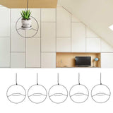 5pcs Hanging Planter Holder Rust Proof Decorative Metal Hanging Flower Pot Basket for Living Room Indoor Garden Balcony