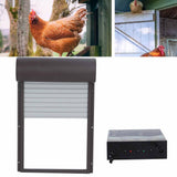 Automatic Chicken Coop Door Metal with Timer Battery Powered for Farm Poultry Habitat Supplies Brown - Extra Image