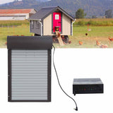 Automatic Chicken Coop Door Metal with Timer Battery Powered for Farm Poultry Habitat Supplies Brown - Extra Image