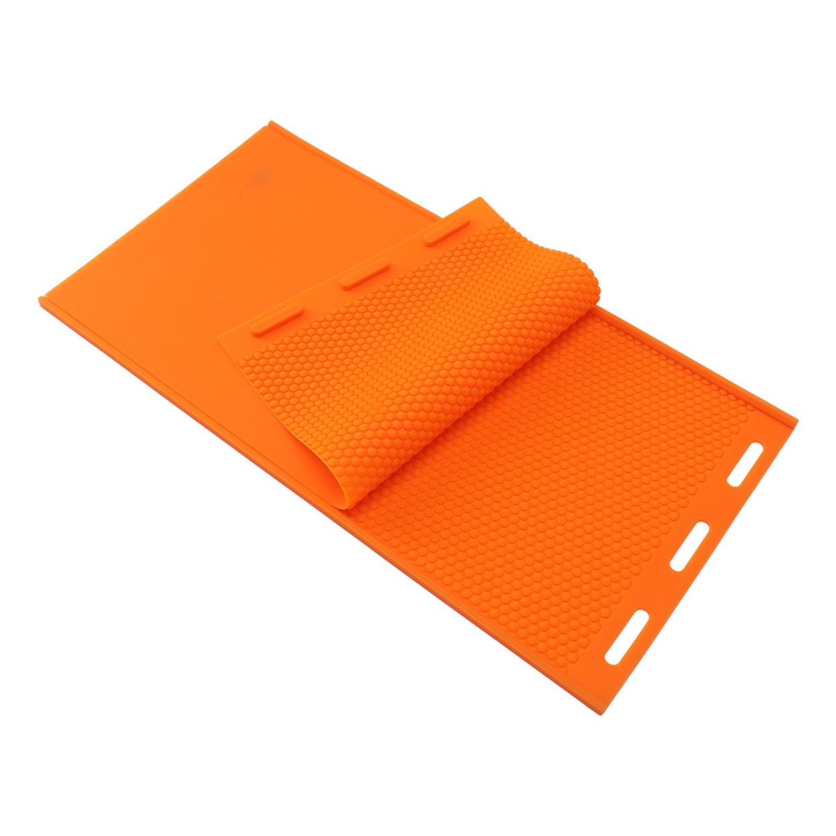 2 Sheets 5.4mm Silicone Beeswax Mold Beeswax Foundation Press Embosser Honeycomb Sheets Mold Bee Keeping Supplies Orange