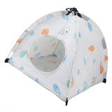 Pet Tent Cartoon Print Detachable Washable Portable Cat Tents for Cats Puppy Small Pets