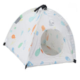 Pet Tent Cartoon Print Detachable Washable Portable Cat Tents for Cats Puppy Small Pets - Top-Down View