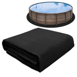 Round Swimming Pool Mat Swim Pool Liner Pad Ground Pool Felt Protection Cloth 4 Meters Black - Extra Image