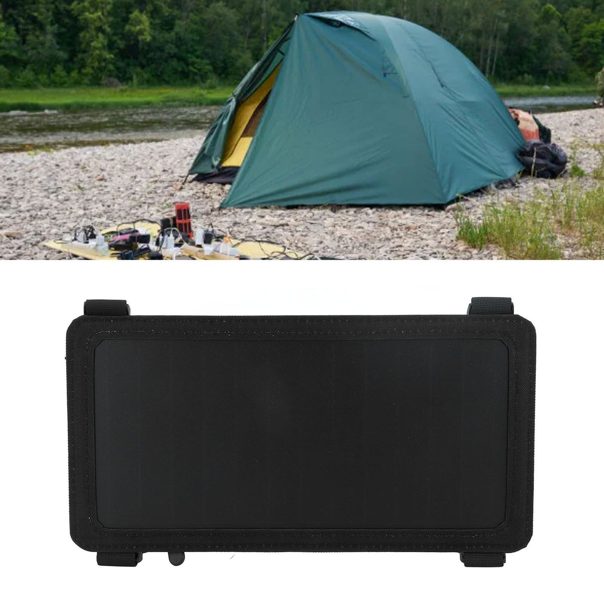 6W 5V Solar Panel with USB Monocrystalline Portable Solar Battery Panel for Outdoor Camping Cell Phone Tablet