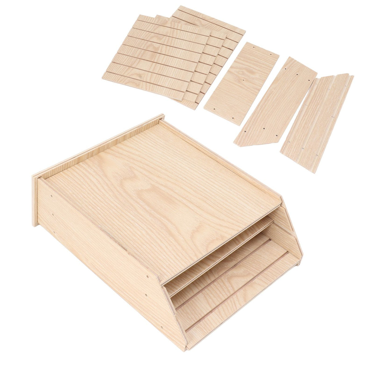 Bat House Handcrafted Weatherproof Corrosion Protection Wooden Bat Box for Outdoor Garden Wood