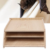 Bat House Handcrafted Weatherproof Corrosion Protection Wooden Bat Box for Outdoor Garden Wood