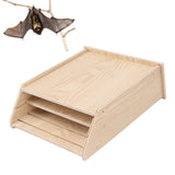 Bat House Handcrafted Weatherproof Corrosion Protection Wooden Bat Box for Outdoor Garden Wood
