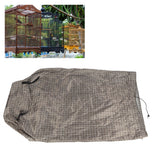 Bird Cage Cover Waterproof Windproof Breathable Birdcage Cover with Mesh Window Seed Catcher for Parrots Parakeets