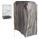 Bird Cage Cover Waterproof Windproof Breathable Birdcage Cover with Mesh Window Seed Catcher for Parrots Parakeets